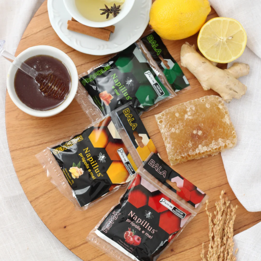 Bala de própolis e mel Napillus 38 gramas
