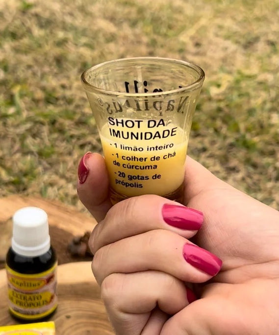 Copo para shot - receita no verso