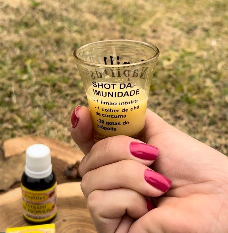 Copo para shot - receita no verso