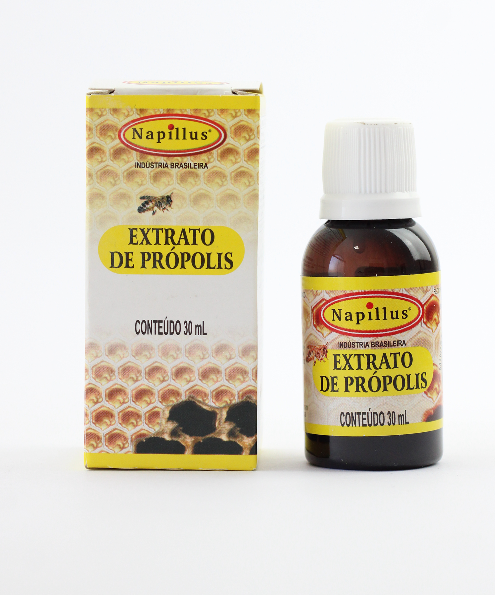 Extrato de própolis puro Napillus 100% natural frasco 30 ml shot da imunidade gotas