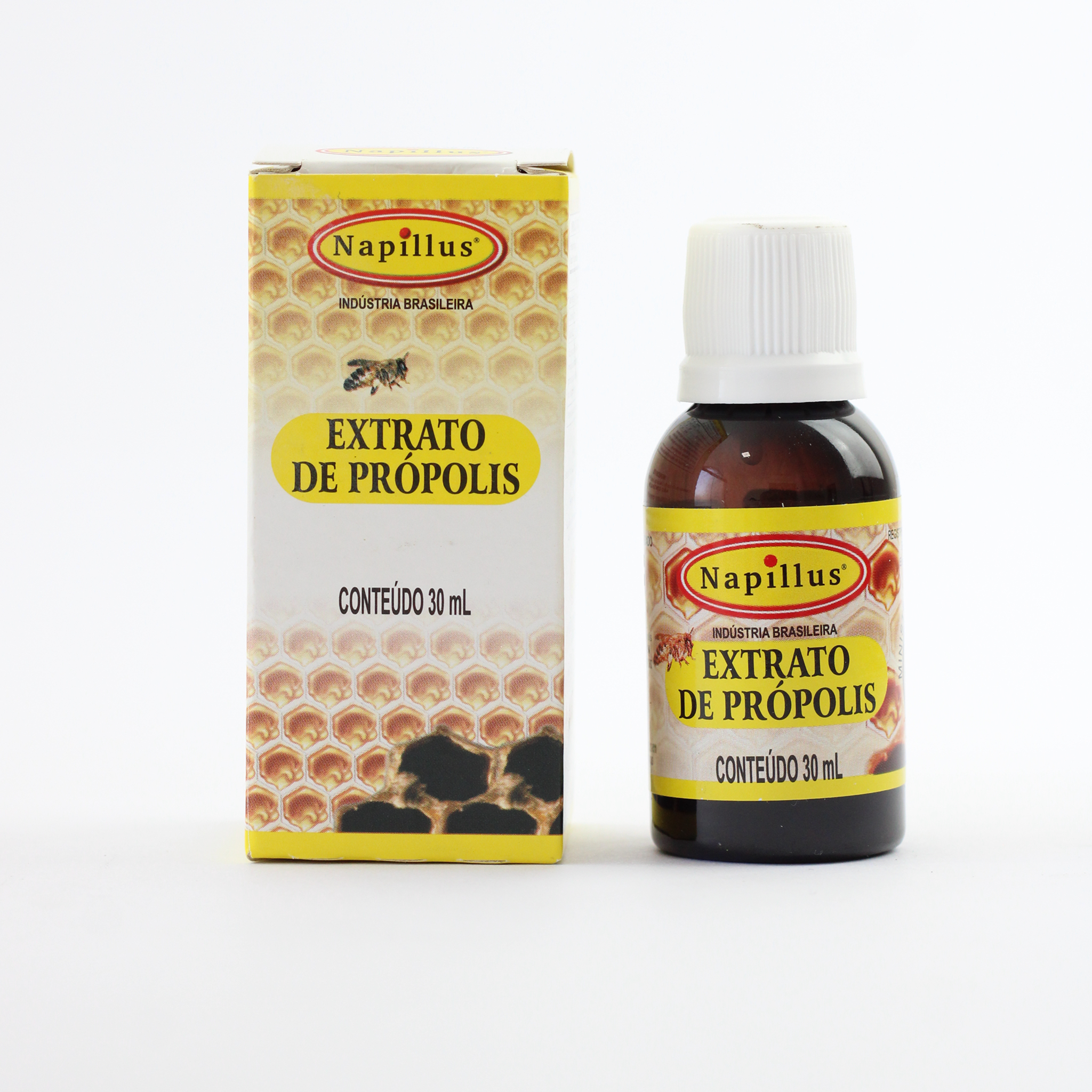 Extrato de própolis puro Napillus 100% natural frasco 30 ml shot da imunidade gotas