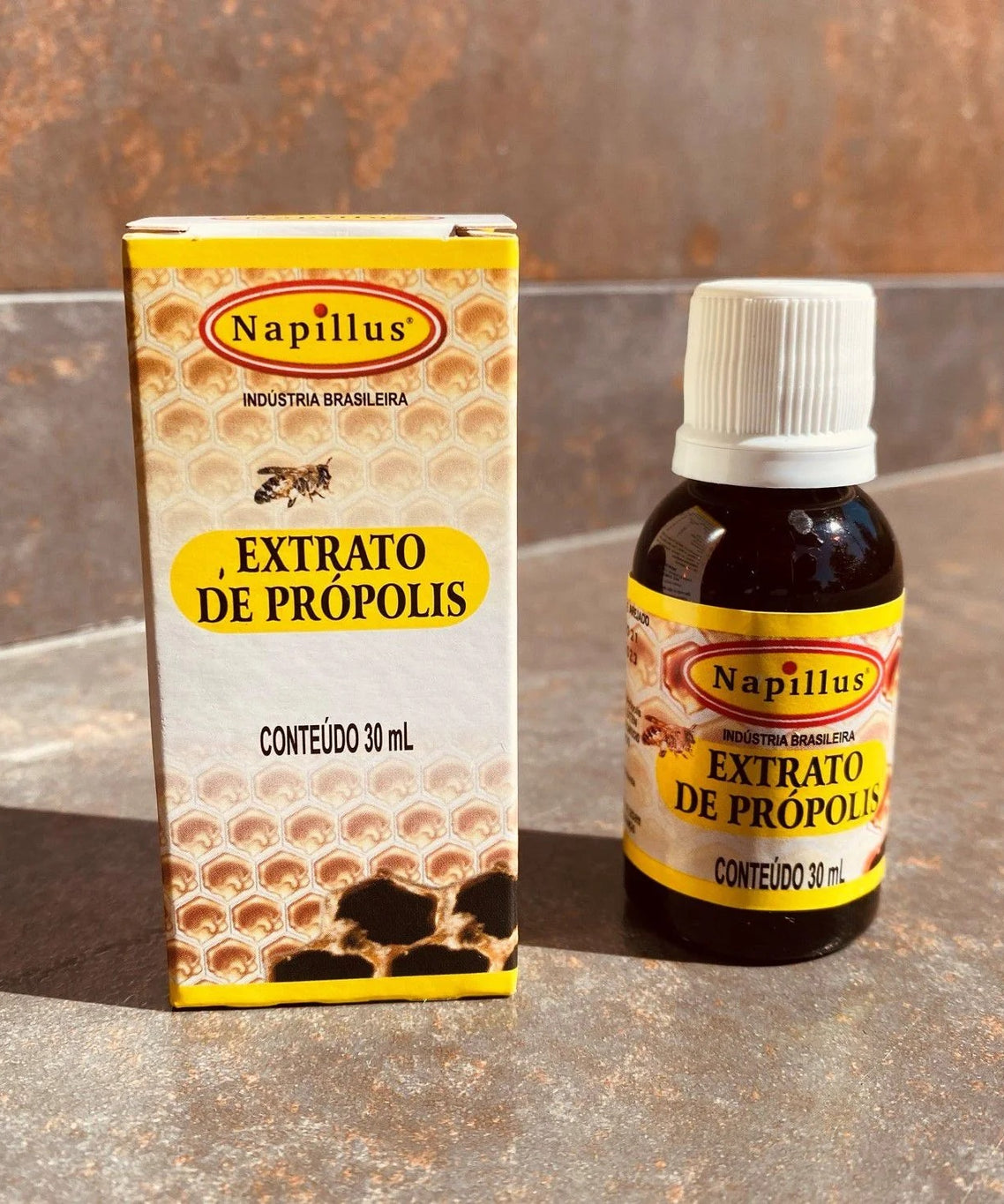 Extrato de própolis puro Napillus 100% natural frasco 30 ml shot da imunidade gotas