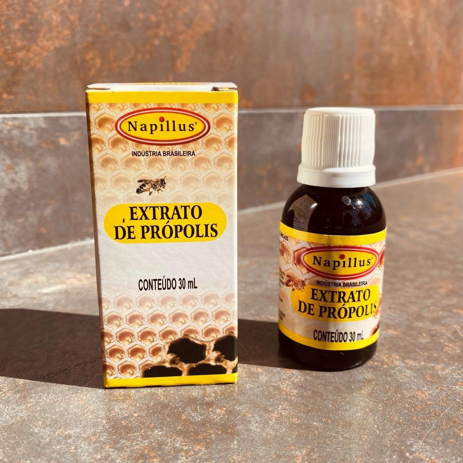 Extrato de própolis puro Napillus 100% natural frasco 30 ml shot da imunidade gotas