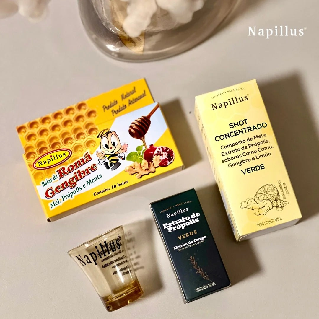 Kit imunidade 1 extrato verde 1 shot concentrado 1 bala completa + 1 copo para shot