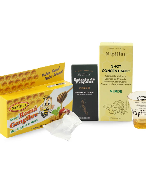 Kit imunidade 1 extrato verde 1 shot concentrado 1 bala completa + 1 copo para shot