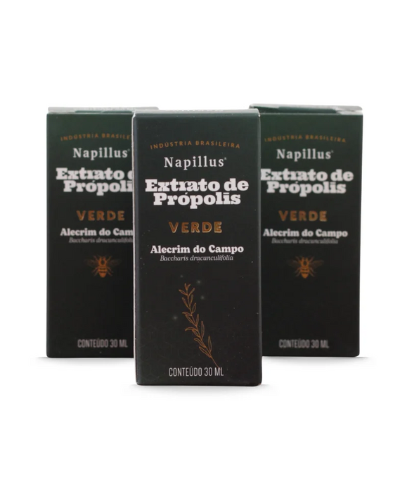Kit com 3 extratos de própolis verde 30 ml