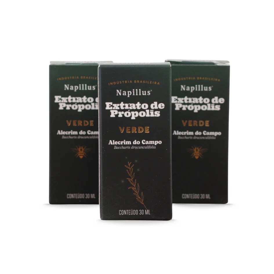 Kit com 3 extratos de própolis verde 30 ml