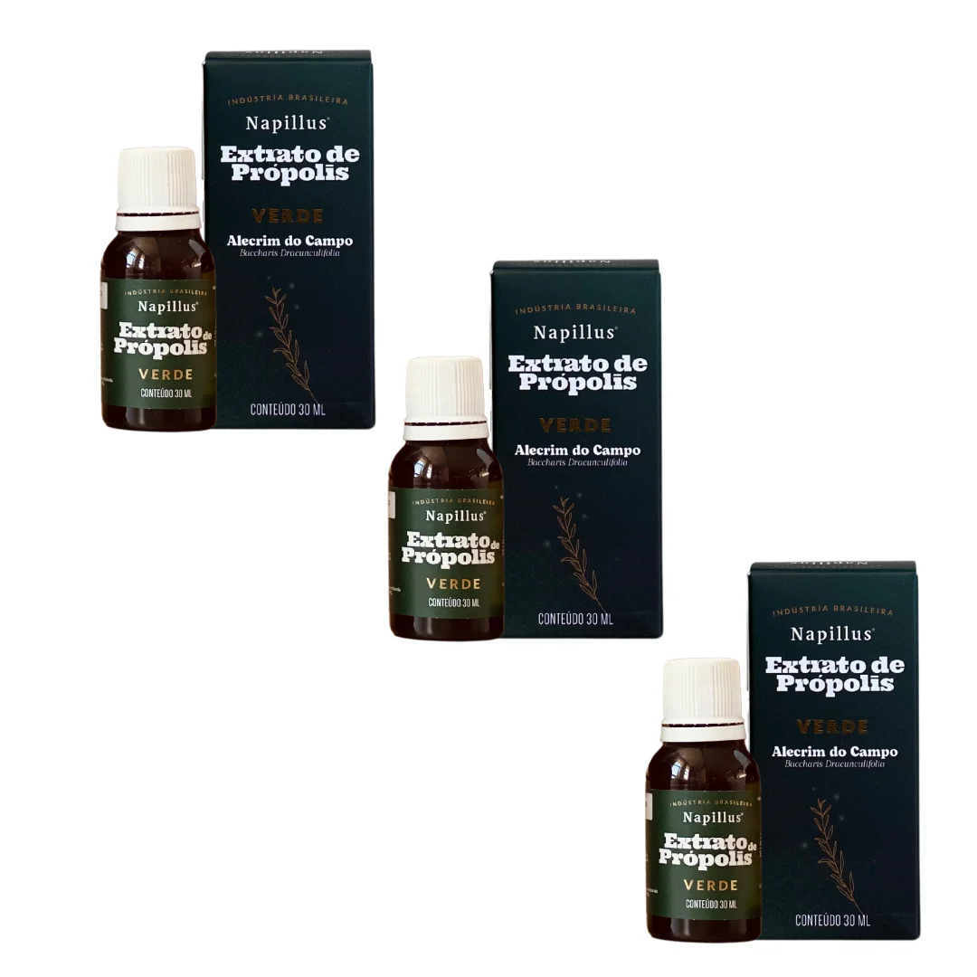 Kit com 3 extratos de própolis verde 30 ml