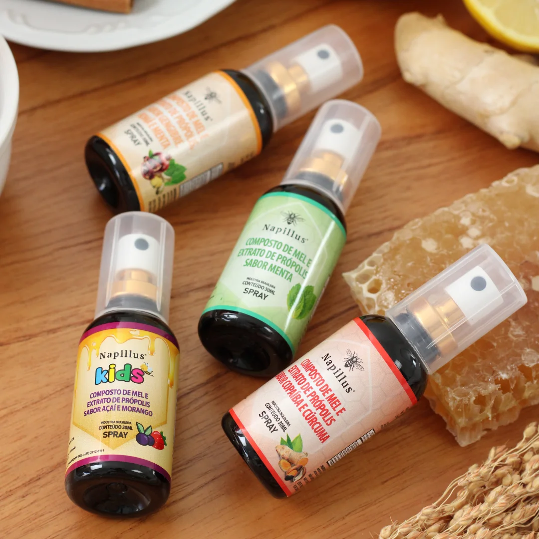 Spray de mel, própolis e menta Napillus 30 ml