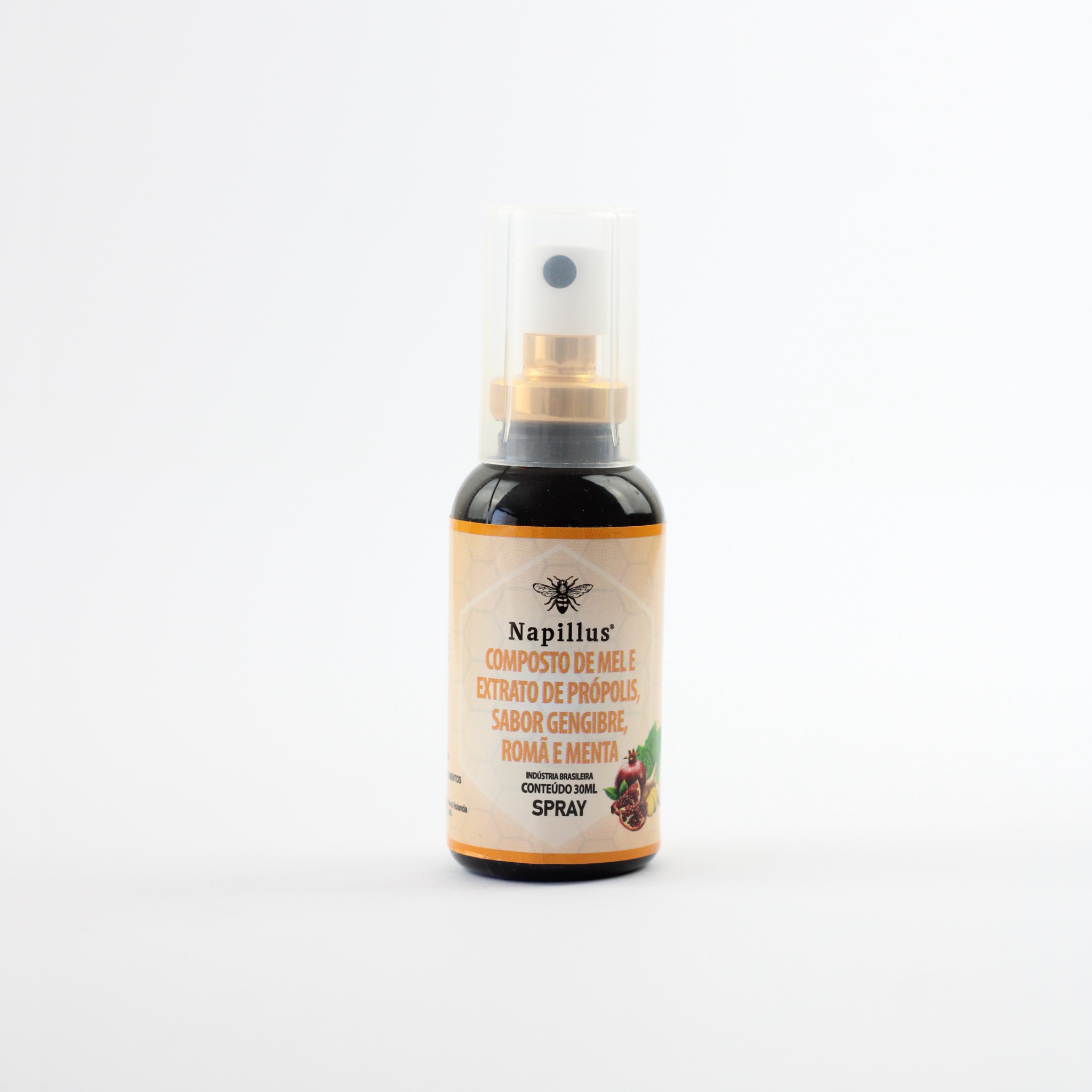 Spray de mel, romã, gengibre, própolis e menta Napillus 30 ml