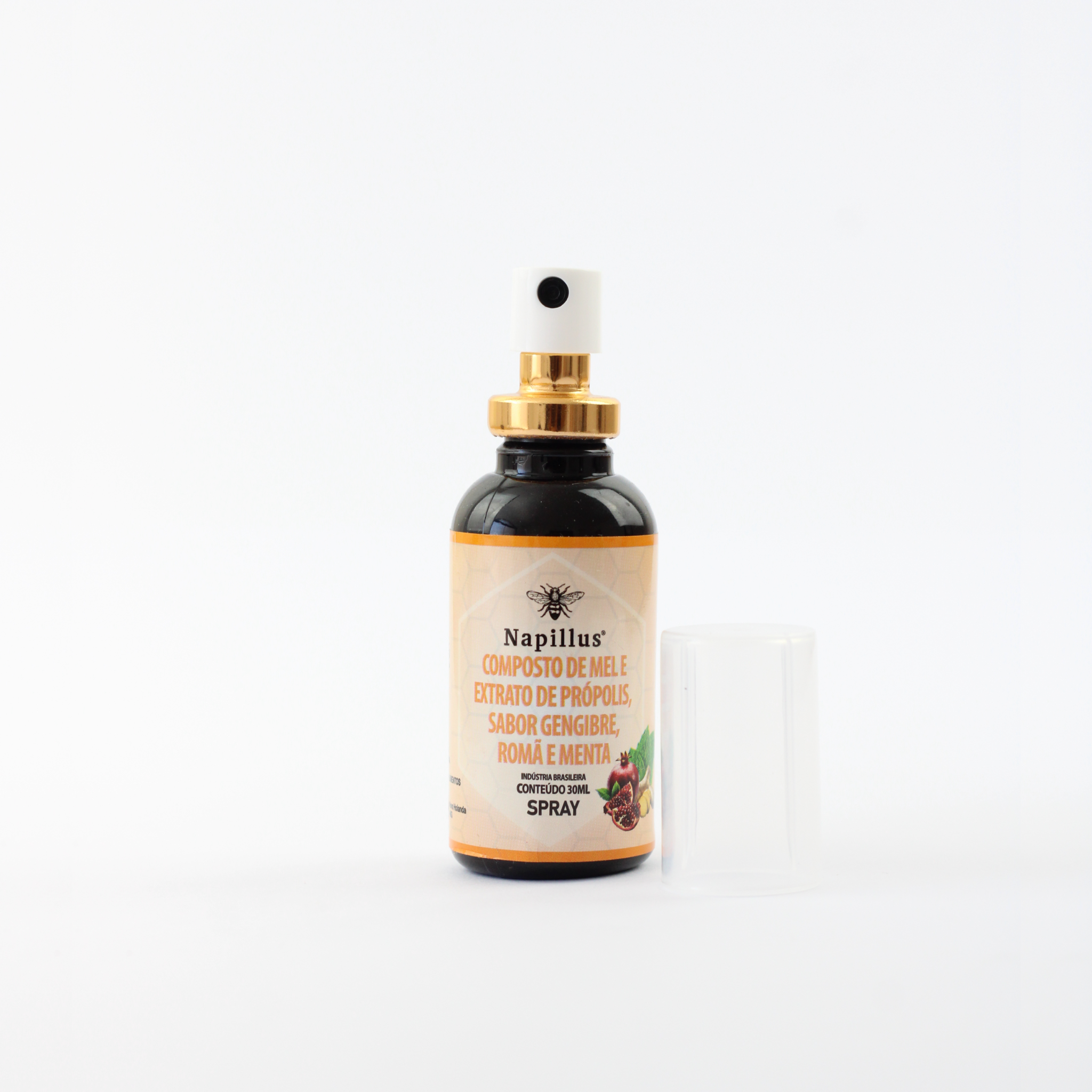 Spray de mel, romã, gengibre, própolis e menta Napillus 30 ml