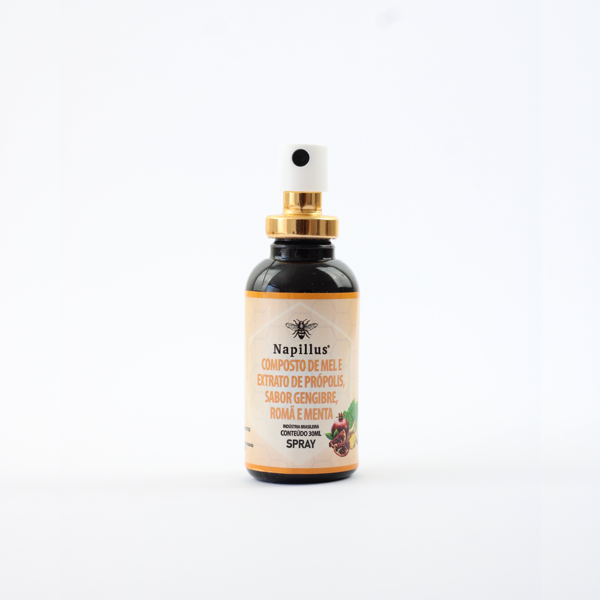 Spray de mel, romã, gengibre, própolis e menta Napillus 30 ml